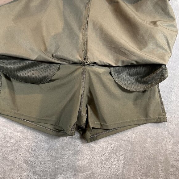 Eddie Bauer Skort Skirt SIZE 8 Adventurer 2.0 Olive Green Print UPF 50 Stretch - Picture 6 of 9
